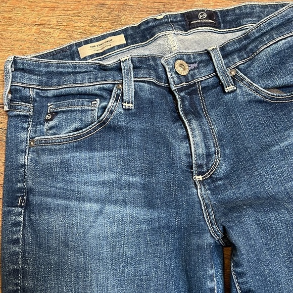 AG Adriano Goldschmidt the stilt crop cigarette crop denim jeans size 26 - Picture 3 of 13